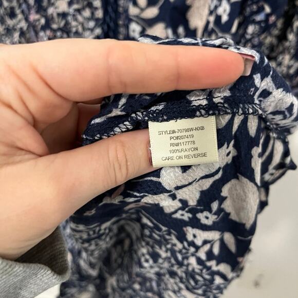 Lovestitch Blue Floral Long Sleeve Boho Dress Size Large - Picture 4 of 5